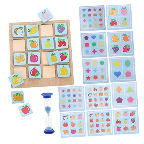 NESTINGHO 1 Satz Memory-Schach-Spielzeug Geburtstagsgeschenke für Kinder Kinderspielzeug Kinder Puzzle rätselbuch Kinder Kid Toys Puzzlebrett für Kinder Gedächtnistrainingsspielzeug hölzern von NESTINGHO