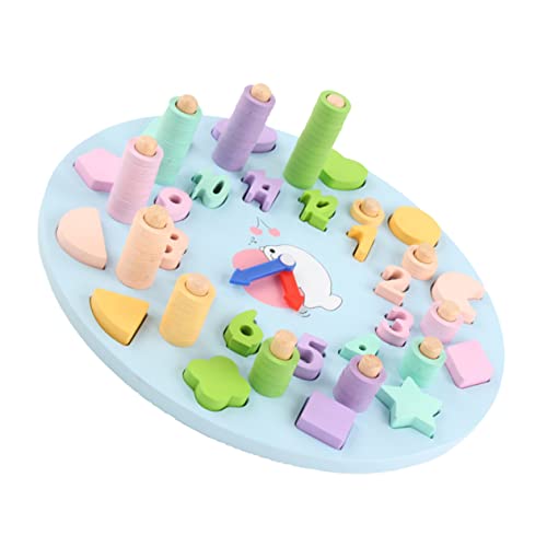 NESTINGHO 1 Satz Shape-to-board-Uhr Spielzeug Kreative Uhrtafel Kinderpuzzle Hölzern von NESTINGHO