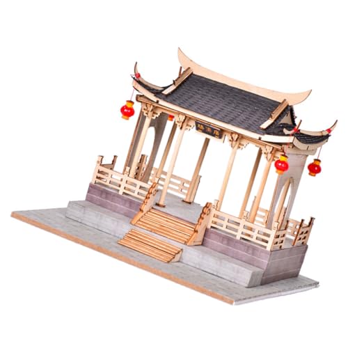 NESTINGHO 1 Satz Szenenmodell Bauen zusammengebautes Spielzeug 3D-Architektur-Puzzle Mini- die chinesen Spielzeug für Kinder b Toys helles Modell Brücke zusammengebautes Modell Holz von NESTINGHO