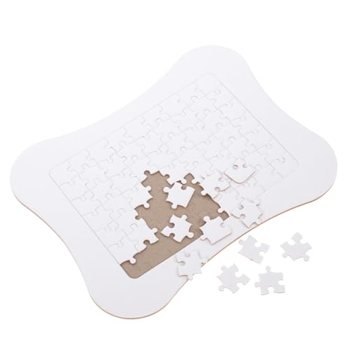 NESTINGHO 1 Satz Wärme Übertragungs Puzzle Leeres Puzzle Für DIY-Sublimation Leere Rätsel Sublimationsrätsel Bastelpuzzle Übertragen Sublimations-Puzzle-rohlinge Leere Puzzles Weiß Papier von NESTINGHO