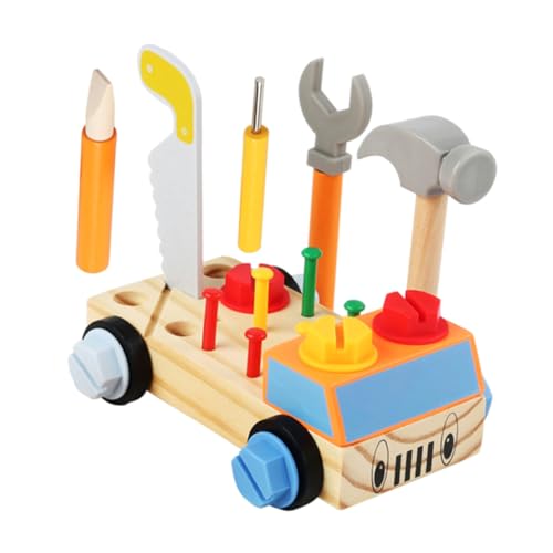 NESTINGHO 1 Satz Werkzeugkasten reparieren werkzeugset Kinder Werkzeug-Sets Kinder spielzeuge puppenwagen Kinderspielzeug Partygeschenk Spielzeugauto für Kinder selber zusammenbauen hölzern von NESTINGHO