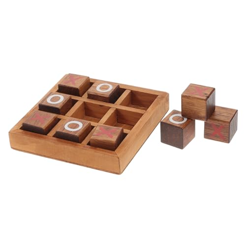 NESTINGHO 1 Satz Xo Schach Kinderspielzeug Spielzeug Für Kinder Zehenspiel Lernspielzeug Für Kleinkinder Tic Bug Toe Lernspielzeug Planke Brettspieltisch O Und x Spiel Spielset Holz Coffee von NESTINGHO