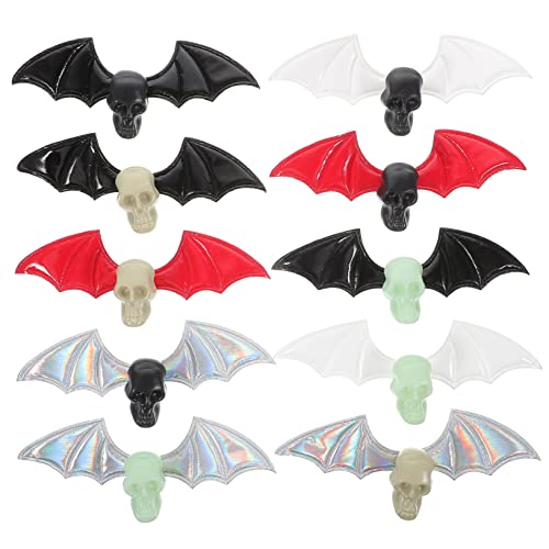 NESTINGHO 1 Set Fledermausflügel Haarzubehör Vampir Fledermaus Anhänger Halloween Aufnäher Gothic Schädel Fledermausflügel Kleidung Fledermausflügel Stoff Fledermausanhänger von NESTINGHO