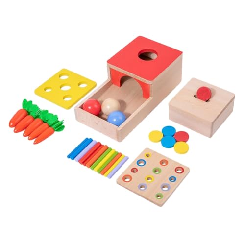 NESTINGHO 1 Set Lernspielzeug Aus Holz Montessori Spielzeug Für Babys Pädagogisches Montessori Spielzeug Lernaktivität Würfel Für Kinder Montessori Spielzeug Säuglingsspielzeug von NESTINGHO