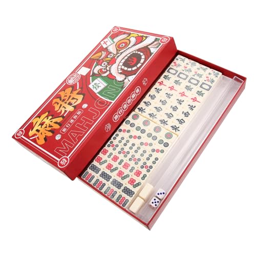 NESTINGHO 1 Set Mahjong Spiel Mahjong Spielzeug Mahjong Für Die Reise Tragbare Mahjong Fliesen Reise Mahjong Spielzeug Interessantes Mahjong Set Reise Tischspiel Mahjong Mini von NESTINGHO