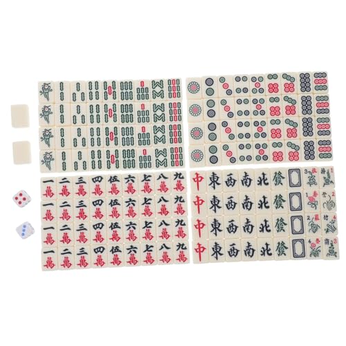 NESTINGHO 1 Set Mini Mahjong Tragbares Mahjong Chinesisches Mahjong Spielzeug Reisespiel Requisite Miniatur Mahjong Set Kleines Mahjong Set Interessantes Mahjong Set Mahjong von NESTINGHO