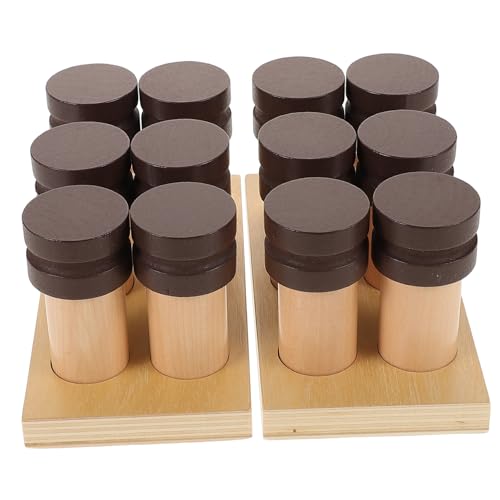 NESTINGHO 1 Set Riecheimer Spielzeug Spielzeug Geruchsstimulierendes Spielzeug Lernspielzeug Entwicklungsspielzeug Geruchssinnesspielzeug Trainingsspielzeug Riechspielzeug Aus Holz von NESTINGHO