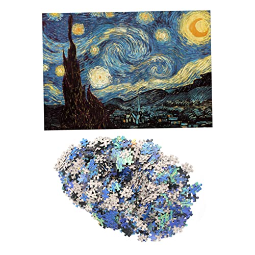 NESTINGHO 1 Stück 1000 Puzzle-Puzzle Kinder Puzzle kinderpuzzle Puzzle-Spaß Erwachsenen Puzzle Erwachsene Puzzle Gehirnspielzeug Puzzle für Kinder Gogh-Puzzle Puzzle für Erwachsene Colorful von NESTINGHO