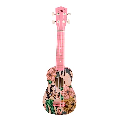 NESTINGHO 1 Stück 21 21 Zoll Ukulele Starter Ukulele Kinder Musik Ukulele Schöne Ukulele Bariton Ukulele Anfänger Musikspielzeug Ukulele Gitarre Ukulele Für Anfänger Linde Rosa von NESTINGHO