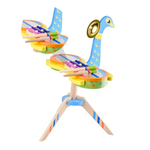 NESTINGHO 1 Stück Satz Pfau Rahmen Trommel Musikinstrumente Für Kinder Pädagogisches Musikspielzeug Spielset Mit Musikinstrumenten Schlagzeug Für Kleinkinder Spielzeug Hölzern von NESTINGHO