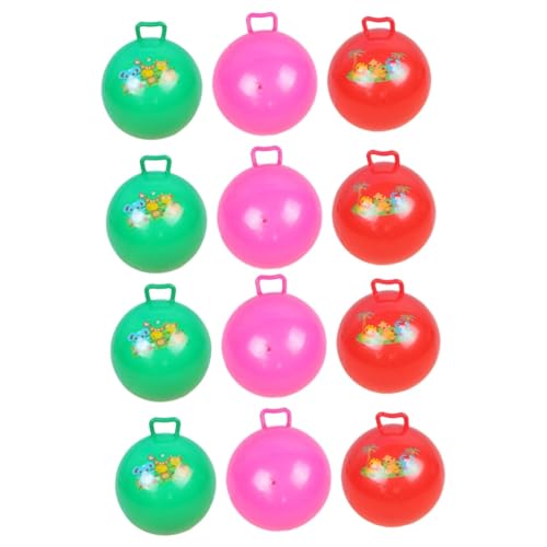 NESTINGHO 12 STK Den Ball Klopfen Springender Ball Hüpfendes Jumper-Spielzeug Ballspielzeug Für Kinder Aufblasbarer Hüpfball Kinder Springen Ballspielzeug Für Kleinkinder Strandbälle Plastik von NESTINGHO