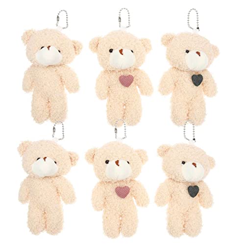 NESTINGHO 12 Stück Bären Puppentaschen Anhänger Plüschbär Party Dekoration Mini Bären Stofftier Kette Taschenbär Abschlussfeier Bärentaschen Bären Partygeschenke Stofftiere Bären von NESTINGHO