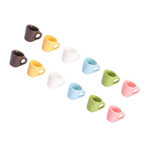 NESTINGHO 12st Mini-Tasse Mini-wasserbecher-Verzierungen Mini-cocktailgläser Spielzeug Mini-teetasse Mini-häuser Mini-kaffeetassen Puppenhaus-Accessoire Miniaturhaus Mini-Cup-Modell Harz von NESTINGHO