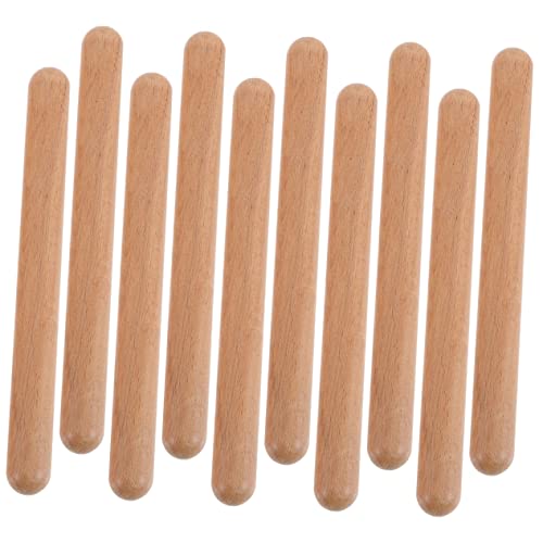 NESTINGHO 12st Teig Knete Musik Lummi Sticks Rhythmussticks Für Kinder Knetwerkzeuge Rhythmus-musikstäbe Trommelstöcke, Musikstöcke Kinderwerkzeuge Musikspielzeug Hölzern von NESTINGHO