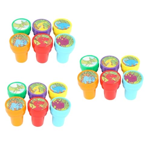 NESTINGHO 18 Stück Selbstfärbende Stempel Stempel Für Kinder Mini Kinderstempel Kinderstempel Kinderspielzeug Kinder Dinosaurier Spielzeug Kinderstempel Kidcraft Spielset Mini von NESTINGHO