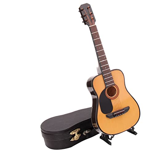 NESTINGHO 1Stk Mini-Gitarren-Dekor Gitarre Schreibtisch dekor Klassische Gitarre Tischminiaturen Miniatur Gitarre Mini Gitarrenmodell Dekorative Gitarrenfigur Mini-Gitarrenmodell Hölzern von NESTINGHO