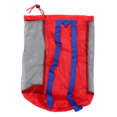 NESTINGHO 1Stk Netztasche für Strandspielzeug aufbewahrungssack Storage Pockets Tote Strandtasche Taschenorganizer für Tragetasche Kinderspielzeugtasche Spielzeugtasche für den Strand rot von NESTINGHO