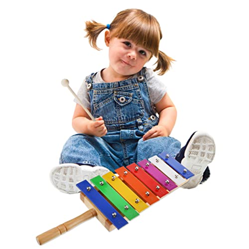 NESTINGHO 1Stk Siebenfarbiges Banjo aus Aluminium -Xylophon Kinder-Xylophon-Instrument kinderinstrumente Kinder musikinstrumente Spielzeug Instrumente der frühkindlichen Bildung hölzern von NESTINGHO