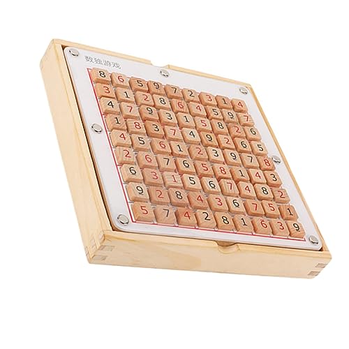 NESTINGHO 1Stk Sudoku-Spiel Schach Lernspielzeug für Kinder Mathe-Lernspielzeug denkspiele für Kinder gedultsspielzeug für Kinder 9-Gitter-Spiel Schach Holz-Sudoku-Trainingstool von NESTINGHO