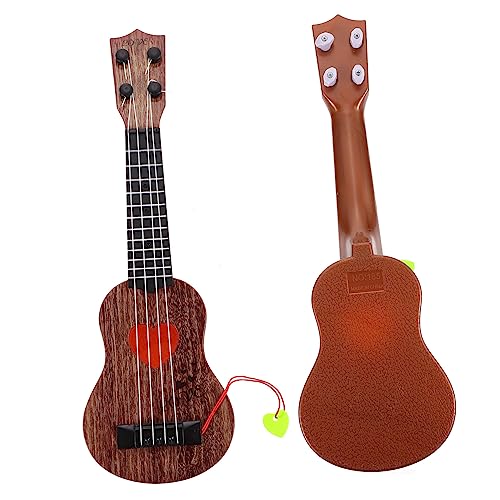 NESTINGHO 1Stk Ukulele Kindergitarre für Jungen kleine Gitarre Kinder Gitarre Anfänger üben Musikinstrument kinderinstrumente Kinder musikinstrumente Spielzeug Mini-Instrument Plastik Coffee von NESTINGHO