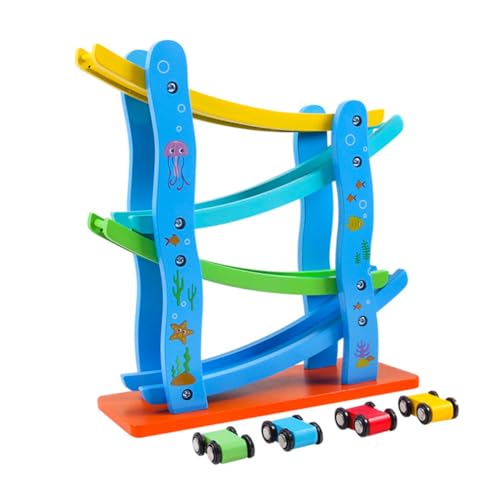 NESTINGHO 1Stk Vierstöckiger Gleisblock Autospielzeug für Kinder Auto Rampe Leiter Spielzeug kinderspielzeug Kinder Spielzeug Kinder spielsachen Holzspielzeug Segelflugzeug-Spielzeug hölzern von NESTINGHO