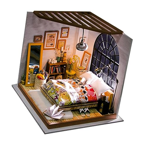 NESTINGHO 1Stk hölzernes Miniaturhausmodell Miniatur DIY Spielzeug Miniaturen Spielzeug für Kinder kinderspielzeug Miniatur-Hausmodell- handgefertigtes Montage-heimwerkerhaus von NESTINGHO