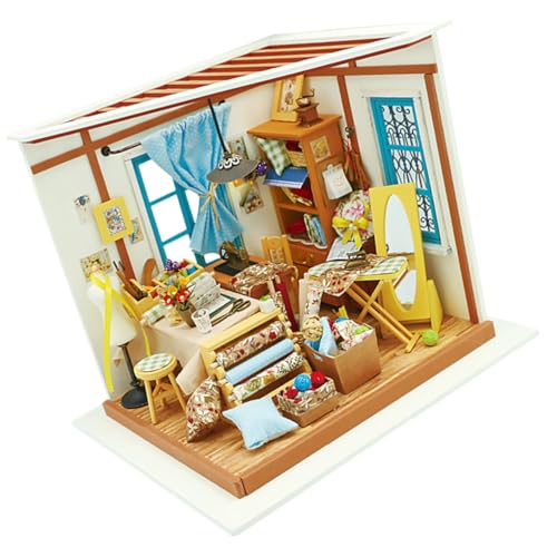 NESTINGHO 1Stk hölzernes Miniaturhausmodell Spielzeug für Kinder kinderspielzeug Mini-Hausmontage Miniatur-Heimmodell handgefertigtes Montage-heimwerkerhaus kreatives DIY-Hausspielzeug von NESTINGHO