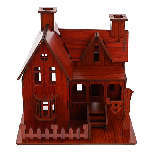 NESTINGHO 1stk 3D- -Puzzle 3D- Bauen Spielzeug Zusammen Kreatives Puzzle-Spielzeug Modell Montagehaus Puzzle Kinder Bausatz Musterhaus Spielzeug Für Kinder Lernspielzeug Holz Brown von NESTINGHO