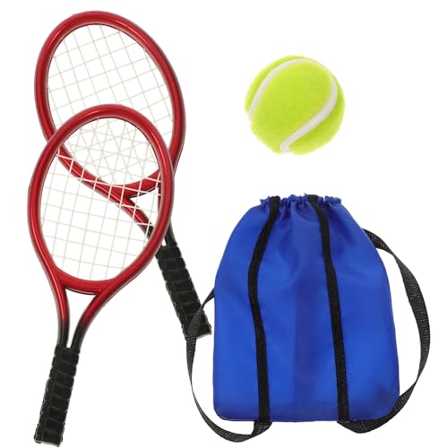 NESTINGHO 2 Sätze Mini-Tennisschläger-Set sportsachen sportzeug Mini-Sportzubehör Mini Tennis Puppenhaus Outdoor Spielzeug Spielzeug-Mini-Tennisschläger Mini-Hauswerkzeug für Kinder Plastik von NESTINGHO