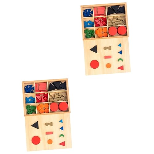 NESTINGHO 2 Sätze Montessori Lehrmittel Kleinkinder Lernspielzeug für Kinder -Sprachsymbol Syntaxsymbole Spielzeug rätselbuch Kinder kinderpuzzle buntes Puzzle Grundsymbol-Puzzle hölzern von NESTINGHO