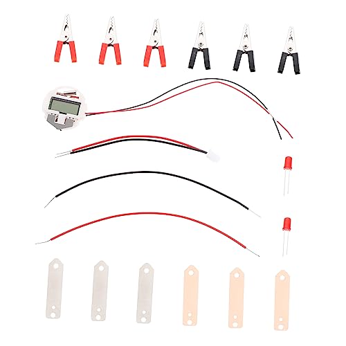 NESTINGHO 2 Sätze Obst-Experiment Kartoffel-Lichtbedarf Fruchtbatterielicht LED-Kit Experimentierkasten Kinder experimente Obst Physik Spielzeug Lernspielzeug mit elektronischer Uhr Metall von NESTINGHO