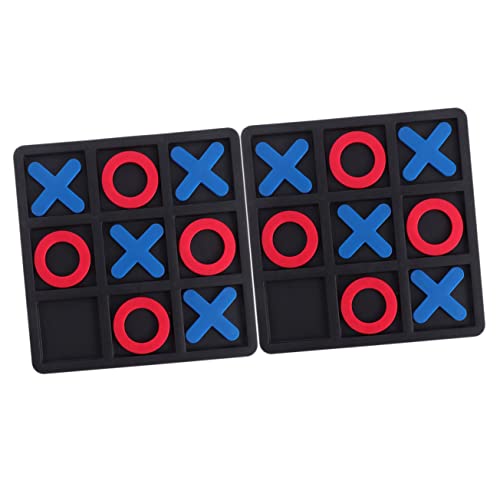 NESTINGHO 2 Sätze Xo Schach Desktop-Spielzeug Brettschach Klassisches Brettspiel Outdoor-Spielzeug Für Kleinkinder Kleinkindspielzeug Pädagogische Für Kinder Schachspiel Black PVC von NESTINGHO