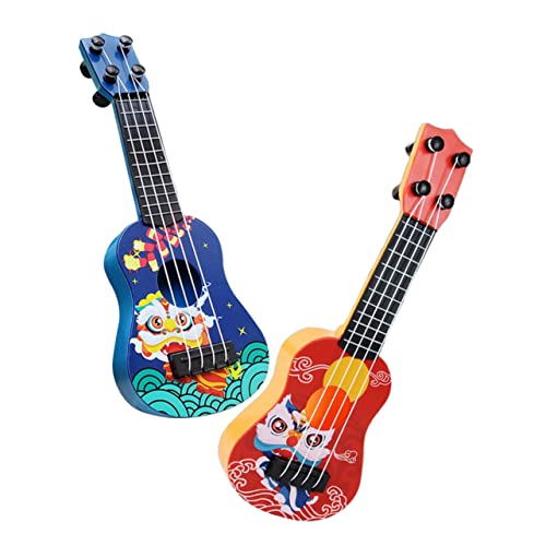 NESTINGHO 2 Stück Mini Gitarre Aus Kunststoff Für Kleinkinder Kindergitarre Für Jungen Kinder Ukulele Für Anfänger Kindergitarren Für Jungen Und Mädchen Gitarren Für Kinder Im Alter Von von NESTINGHO