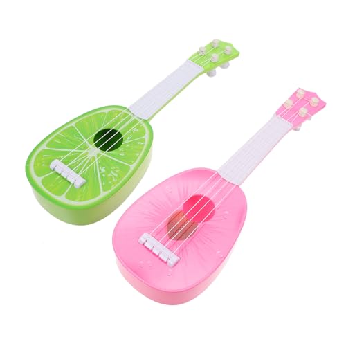 NESTINGHO 2 Stück Saiten Mini-Gitarre Anfängerinstrumente Gitarren-Instrument-Modell Ukulele Musikspielzeug Kinderspielzeug Gitarrenlernspielzeug Kleinkind Gitarre Minigitarren Green Plastik von NESTINGHO