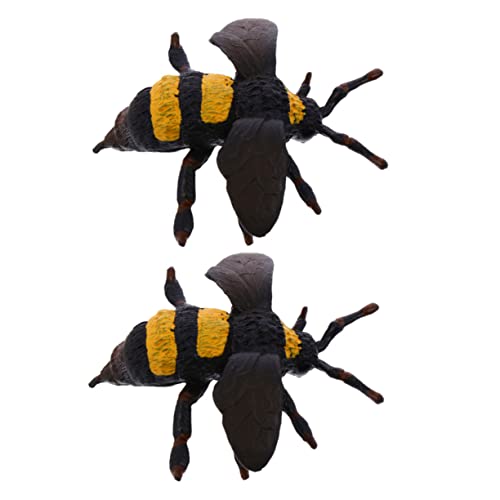 NESTINGHO 2 Stück Simuliertes Bienenmodell Realistische Künstliche Bienen Realistische Bienenmodelle Lebensechte Bienenmodelle Trick Requisiten Simuliertes Bienenspielzeug Kognitives von NESTINGHO