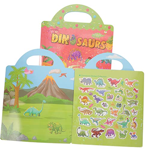 NESTINGHO 2 Szene Aufkleber Spielzeug für Kinder Aufkleber für Kinderszenen kinderspielzeug kinderbeschäftigung dinobuch Puzzlematte Kognitionsaufkleber Kinder Papier Aufkleber PVC Colorful von NESTINGHO