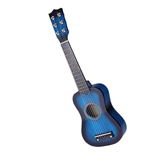 NESTINGHO 23 Musikinstrument Mini-Ukulele Kinderinstrumente Kleinkind Gitarre Music Instruments for Kinder Instrument Spielzeuge Kinderspielzeug Holzgitarre Kinder Gitarre Bambus Blue von NESTINGHO