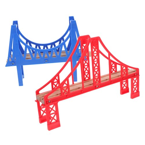 NESTINGHO 2st Eisenbahnspielzeug Brücke Spielzeug Eisenbahnbrücke Spielzeug Für Eisenbahngleise Gleiserweiterungsbrücke Modellbahn Zubehör Brückenmodell Modelleisenbahnzubehör Plastik von NESTINGHO