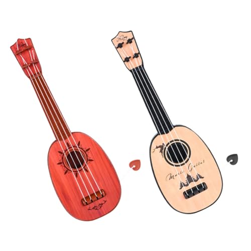 NESTINGHO 2st Gitarrenspielzeug Anfänger-Ukulele Für Kinder Kinder-Instrument-Spielzeug Lernspielzeug Kinder Gitarre Kinder-Ukulele-Spielzeug Anfänger Musikinstrument Spielzeug Abs von NESTINGHO