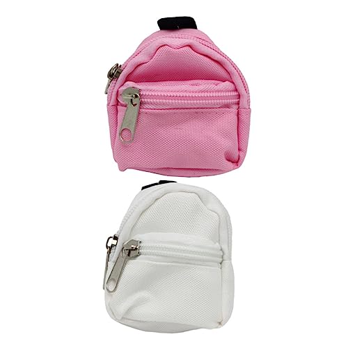 NESTINGHO 2st Simulation Schultasche Mini-puppenrucksäcke Mädchen Geldbörsen Rucksäcke Für Mädchen Mini-puppentasche Mädchenrucksack Dekorativer Puppenrucksack Mini-rucksäcke Stoff von NESTINGHO