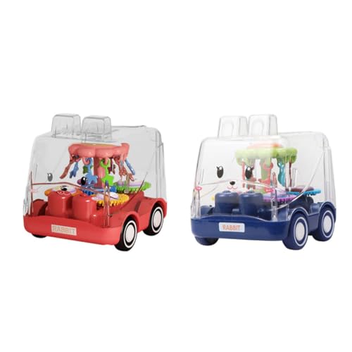 NESTINGHO 2st Spielzeugauto Mini Auto Kinderwagen Zum Zurückziehen Kinderautos Minispielzeug Für Kinder Spielzeug Für Kleinkinder Leuchtende Spielzeuge Busspielzeug Zurückziehen Plastik von NESTINGHO