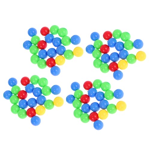 NESTINGHO 4 Murmeln Spiel Ersatzbälle Kugelperlen Hippo-spielbälle Brettspiel-perlen Brettspielbälle Kugel Lose Perlen Eltern-Kind-Spielzeug Bunte Perlen Mehrfarbige Lose Perlen Plastik von NESTINGHO