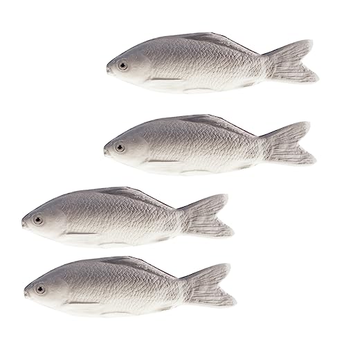 NESTINGHO 4 Stück Künstlicher Fisch Kinderspielzeug Fisch Stofftier Künstliches Fischdekor Simulationsfisch Realistisches Fischmodell Kindersimulationsspielzeug Fisch Spielset Pu Grey von NESTINGHO