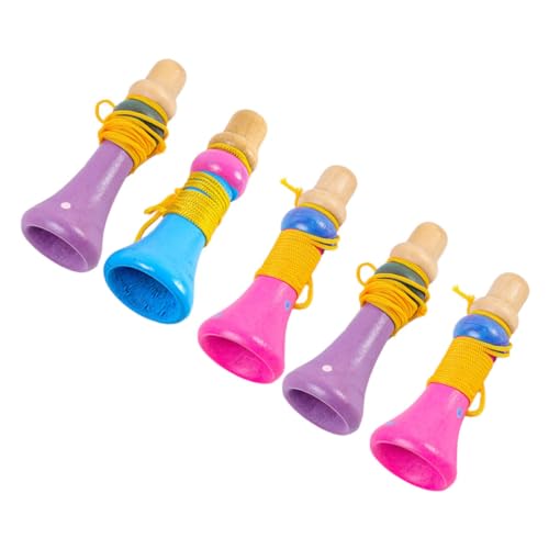 NESTINGHO 5 Stück Aus Holz Kleines Horn Musikspielzeug Mini Trompete Realistisches Trompetenspielzeug Kinder Erleuchtungsspielzeug Kleine Trompete Kinder Party Trompete Kinder von NESTINGHO