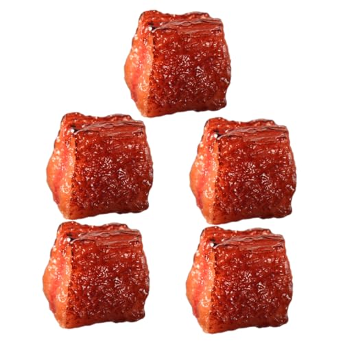 NESTINGHO 5 Stück Simulation Rindfleisch Modell Gefälschte Rollenspiel Spielzeug Künstliche Fleisch Requisite Küche Ornament Gefälschte Gekochtes Fleisch von NESTINGHO