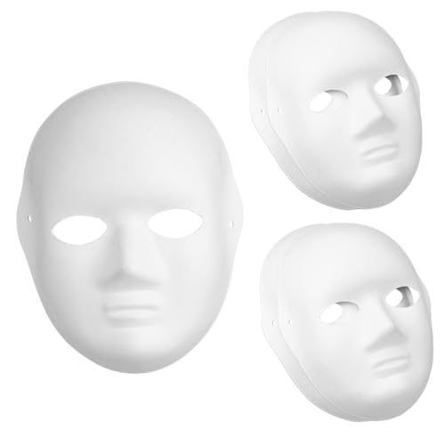 NESTINGHO 5 Stück Zellstoff Masken Zum Selbermachen Papiermasken DIY Masken Cosplay Party Masken Maskerade Masken Basteln Leere Masken Maskerade Cosplay Masken Handbemalte Masken von NESTINGHO