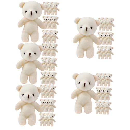 NESTINGHO 50 Stück Mini-bär Puppe Kuscheltiere & Bären Bären-babyparty-Dekorationen Bären Für Die Babyparty Kleine Bären Masse Schönes Bärenspielzeug Süßes Kuscheltier Beige Pp Baumwolle von NESTINGHO