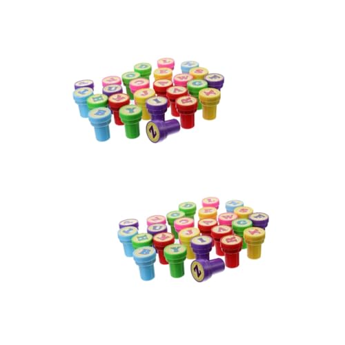 NESTINGHO 52 STK Kinderstempel für Kinderpartys Kinderanzug Kinder Stempel kiddostempel Alphabetstempel für Kinder Kinderstampfer 26-Buchstaben-Stempel für Kinder Plastik Violett von NESTINGHO