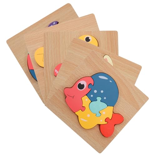 NESTINGHO 5St Holzpuzzles für Kleinkinder Kinder Puzzle kinderpuzzle Puzzle-Spielzeug für Kinder Montessori-Spielzeug Kleinkindspielzeug Kleinkind-Puzzle Lernspielzeug aus Holzpuzzle hölzern von NESTINGHO