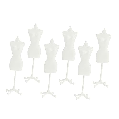 NESTINGHO 6 Stück Halterung Für Puppenkleider Mini Puppenkleiderständer Puppenkleiderhalter Mini Schaufensterpuppenmodell Mini Puppenkleiderständer Mini Kleiderständer von NESTINGHO